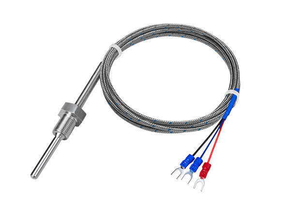 Stainless steel threaded waterproof temperature sensor probe(图1)